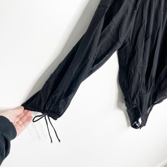 FREE PEOPLE Solid Sundown Bodysuit in Black Small NWT - Picture 3 of 8